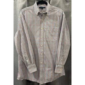 Tommy Hilfiger Men's Plaid Button-Up Shirt, Long Sleeve, Size Medium